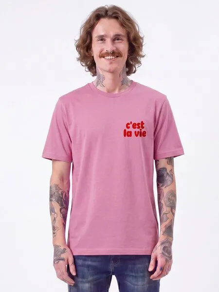 watapparel watapparel T-Shirt Unisex cest la vie, Bubble pink, – Produktbild 2 von 2