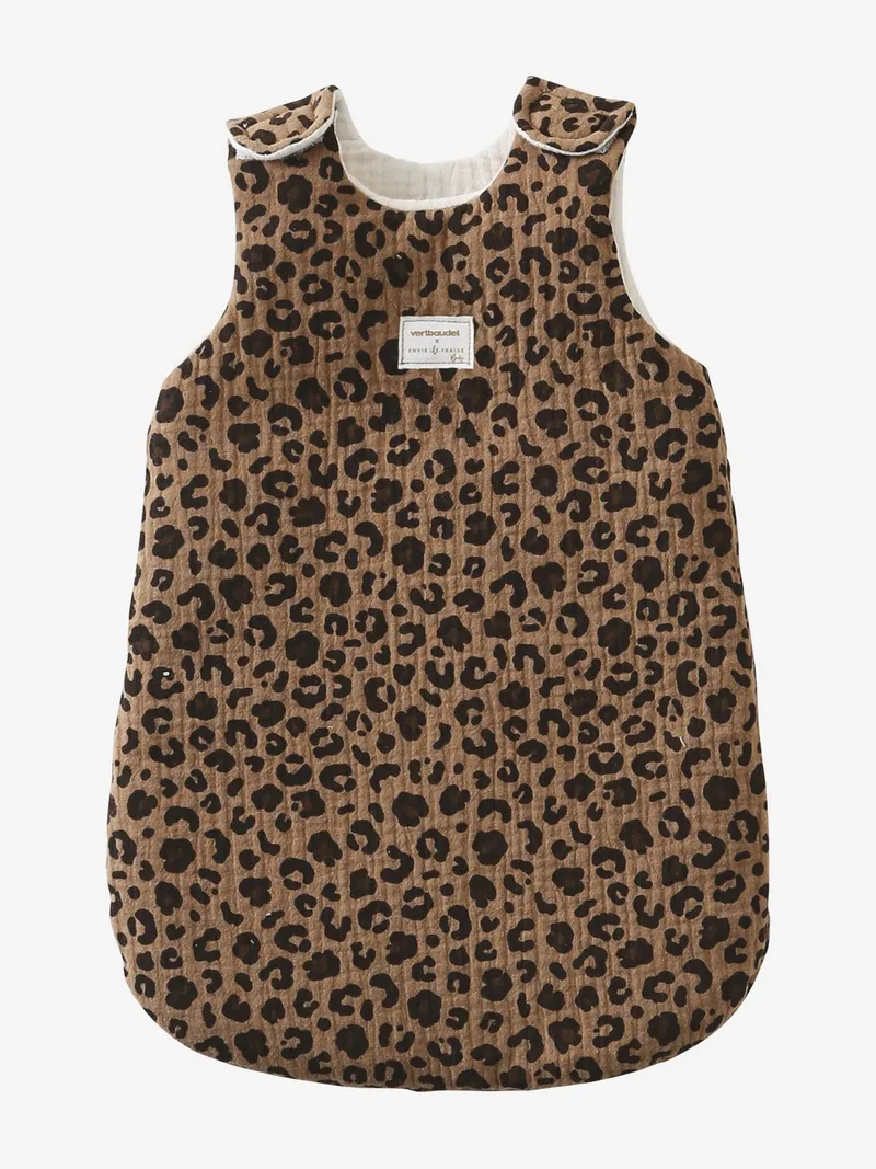 Vertbaudet Puppen-Schlafsack aus Musselin VERTBAUDET x ENVIE DE FRAISE Leo-Capsule personalisierbar, Braun, – Produktbild 2 von 3