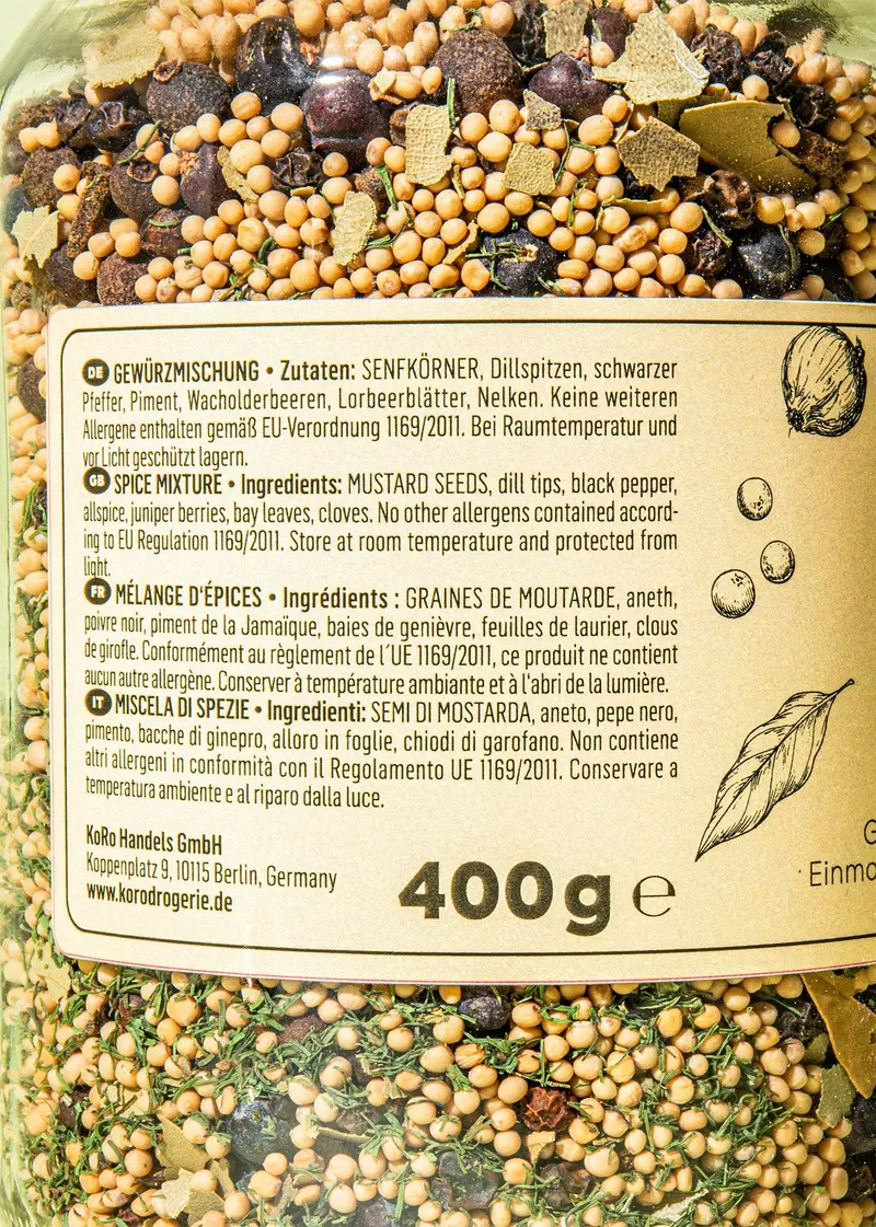 KoRo Einmachgewürz 400 g – Produktbild 3 von 5