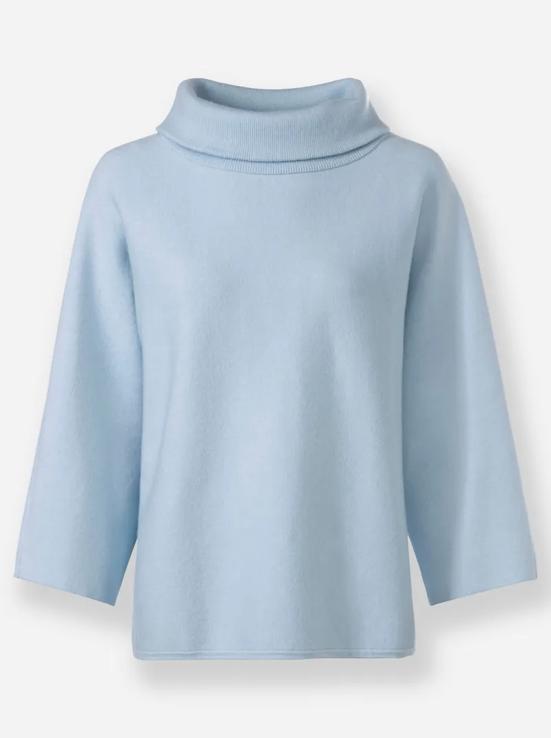 heine 3/4-Arm-Pullover hellblau, Hellblau, – Produktbild 1 von 2