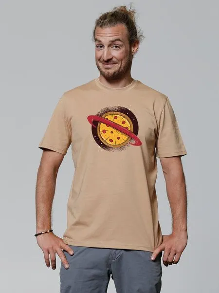 watapparel watapparel T-Shirt Unisex Pizza Planet, Latte, – Produktbild 2 von 4