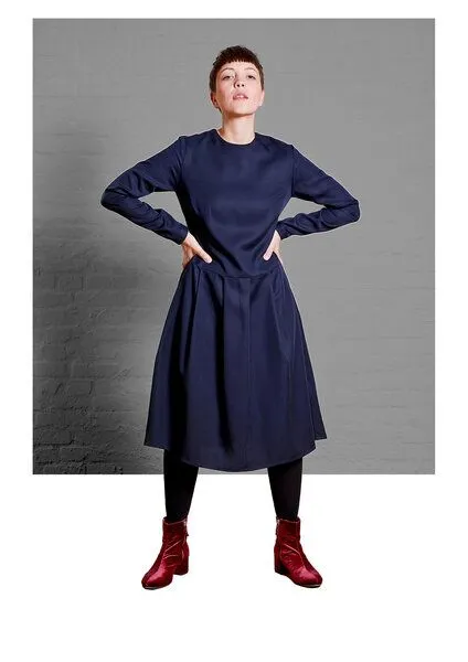 Sophia Schneider-Esleben Sophia Schneider-Esleben Dress Eve, Navy - Damenkleid aus Tencel – Produktbild 1 von 3