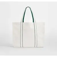 Westford Mill Westford Mill Tragetasche Umhängetaschen Einkaufstasche Shopper 41 x 34 x 15 cm zweifarbig, Weiss (soft) / grün (bottle), – Produktbild 1 von 1