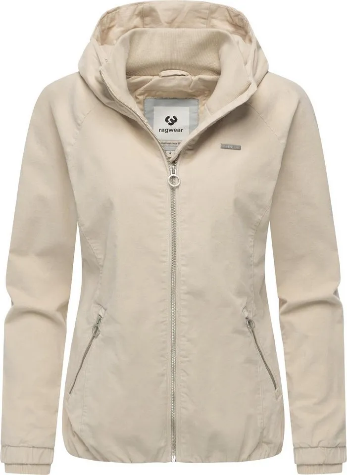 ragwear ragwear Bomberjacke Dizzie Cordy YOUMODO Cordjacke mit verstellbarer Kapuze, Weiß, – Produktbild 1 von 5