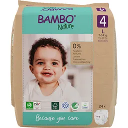 Bambo Nature Bambo Nature Windeln - Maxi - Größe 4 - Packung mit 24 – Produktbild 1 von 1