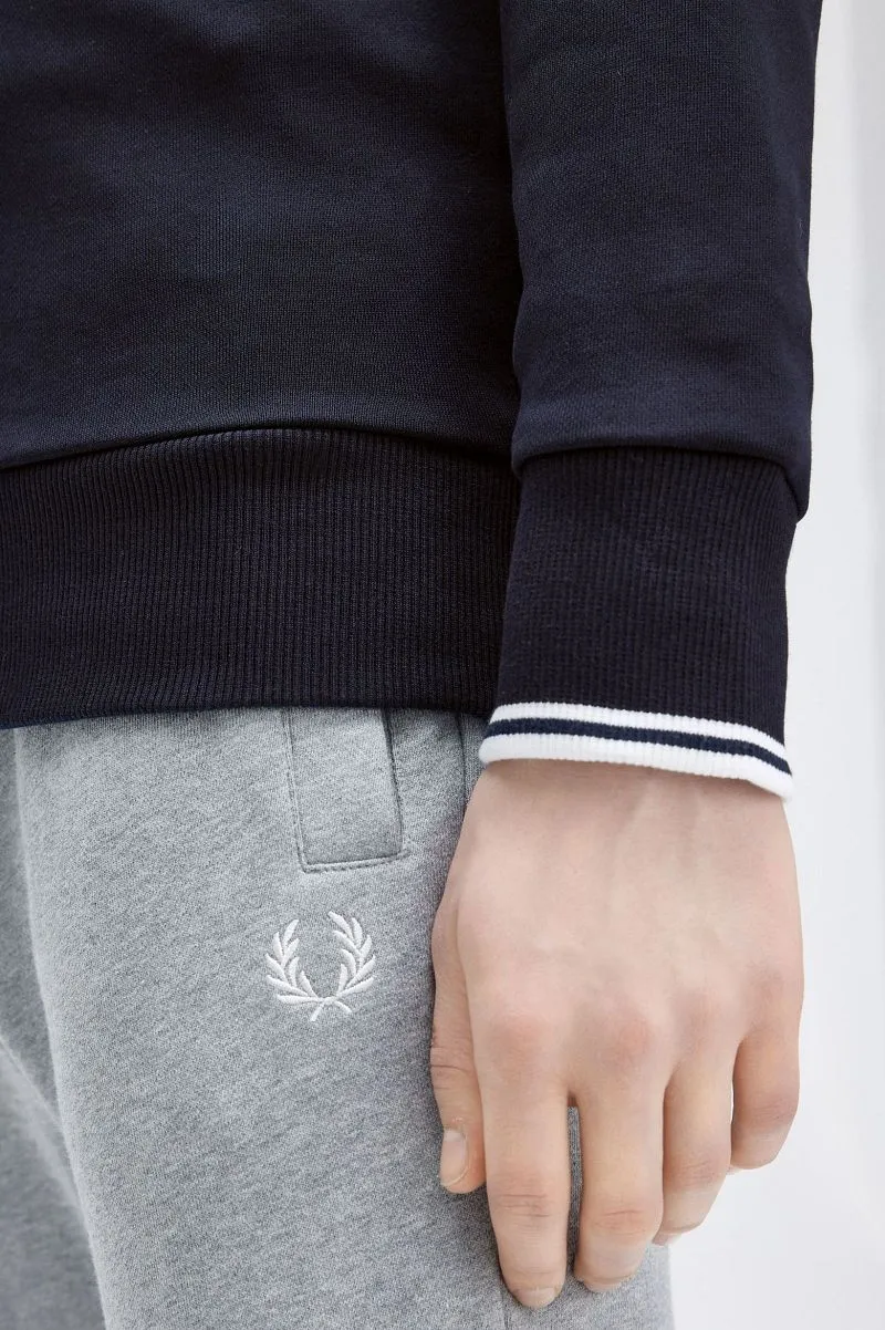 Fred Perry Fred Perry Half Zip Pullover Navy Blau - Größe XXL, Dunkelblau, – Produktbild 5 von 5