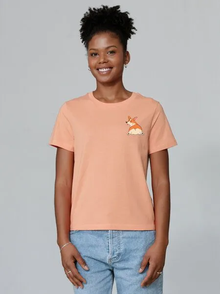 watapparel watapparel T-Shirt Frauen Corgi, Fraiche peche, – Produktbild 2 von 3