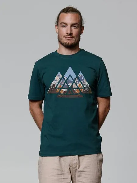 watapparel watapparel T-Shirt Unisex Geometric Landscape, Glazed green, – Produktbild 2 von 4