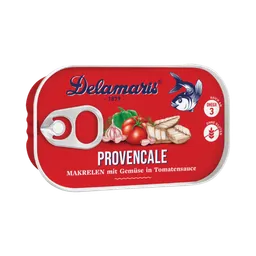 Delamaris Delamaris Provencale Makrelen mit Gemüse in Tomatensauce, 125 Gramm – Produktbild 1 von 1