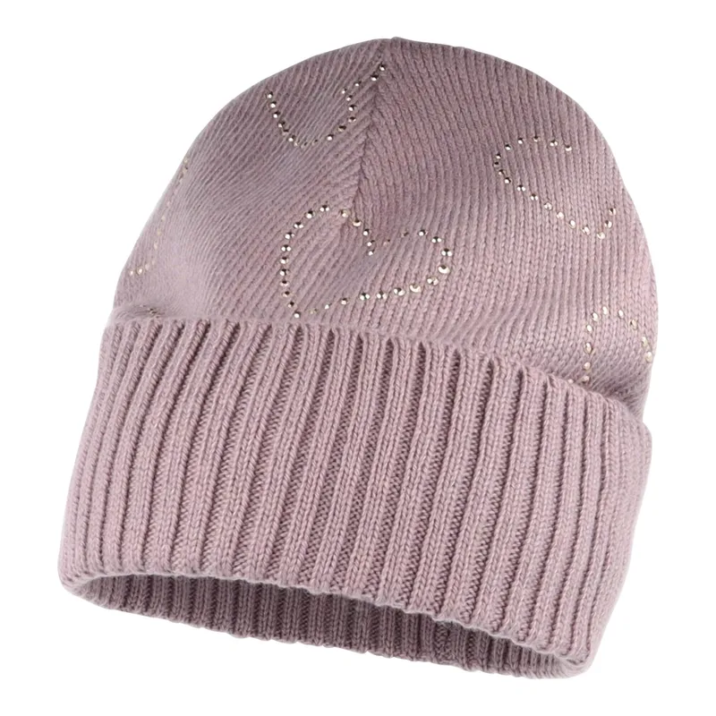 Maximo Maximo Winter-Strickmütze Glitzer-Herzen, Lila, – Produktbild 1 von 1