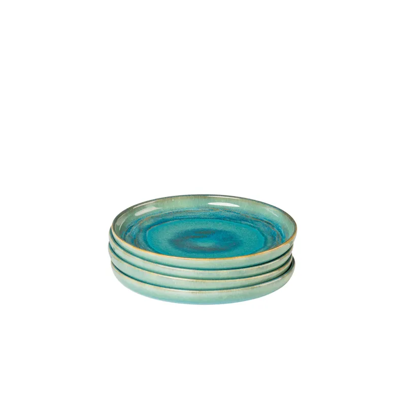 Gipfelstück Gipfelstück Tiefer See Dessertteller-Set, Steinzeug, Blau-türkis, – Produktbild 2 von 4