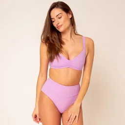 Woodlike Woodlike Damen vegan Bikinioberteil Ruffle Lila – Produktbild 1 von 1