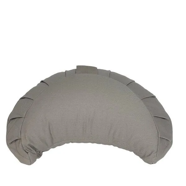 BAGHI BAGHI Meditationskissen Halbmond basic aus Bio-Baumwolle kbA - Sitzhöhe 12cm, Steingrau, – Produktbild 1 von 2