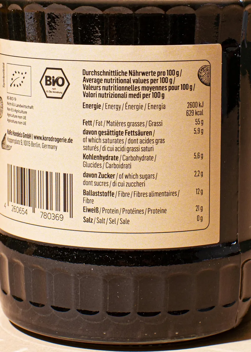 KoRo Schwarzes Bio Tahin 500 g – Produktbild 4 von 5