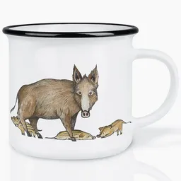 LIGARTI LIGARTI Keramiktasse – Wildschweinfamilie – Produktbild 1 von 1