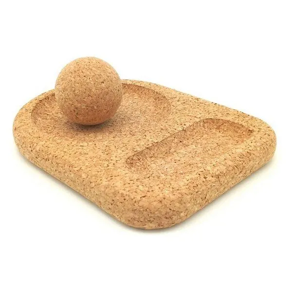 Kork-Deko Kork-Deko Fußmassage-Set aus Kork 2-teilig | Massagekugel & Plattform für Entspannung – Produktbild 5 von 7