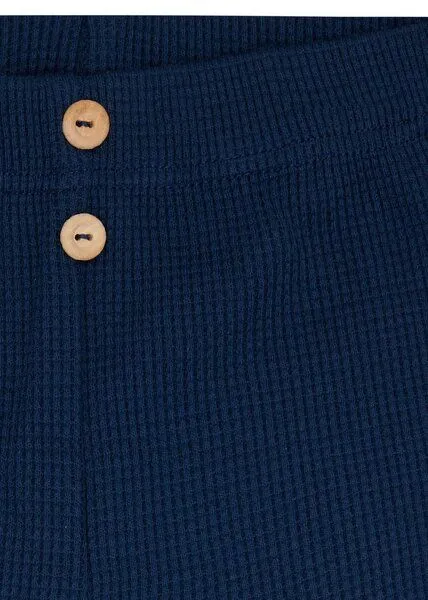 loud + proud loud + proud Babys & Kinder Hose in Waffelstruktur, GOTS-zertifiziert, Ultramarine(blau), – Produktbild 1 von 3