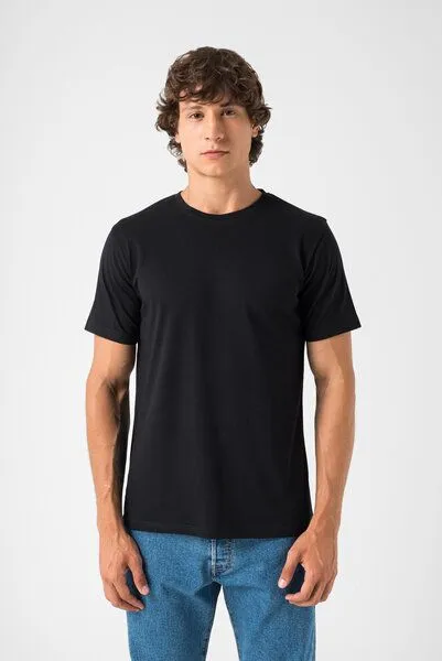 Burnell & Son Burnell & Son T-Shirt Herren 3er Pack aus 100% Baumwolle Regular Fit Basic Rundhals, 3x schwarz, – Produktbild 2 von 3