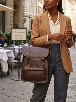 Will's Vegan Shop Will's Vegan Shop Großer Satchel-Rucksack Kastanie Herren – Produktbild 1 von 1