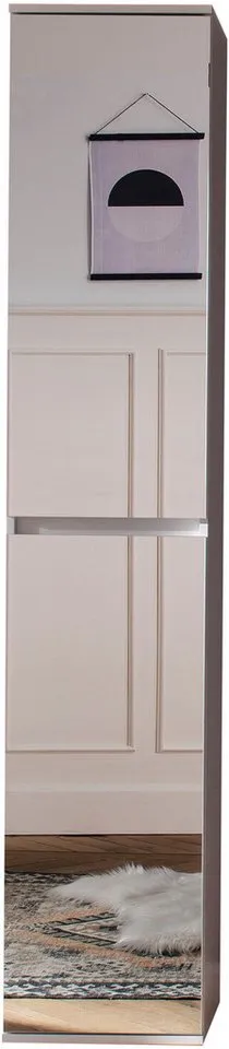 Home affaire Garderobenschrank Malcesine Garderobenschrank mit 2 Türen - (B/T/H) 37/34/191 cm, Weiß, – Produktbild 3 von 4