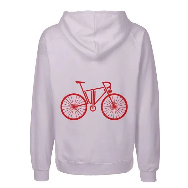 HANDGEDRUCKT HANDGEDRUCKT "FutureBike" Männer Zip Hoody Neutral, Dusty purple, – Produktbild 1 von 4