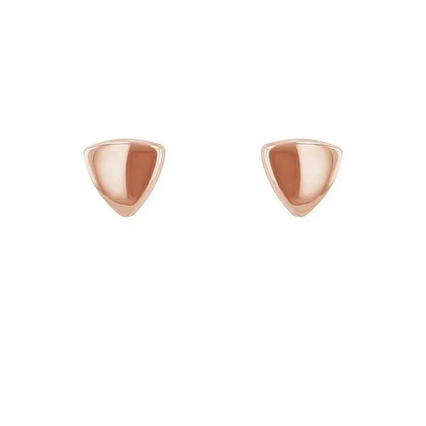 Eppi Eppi Goldene dreieckige Ohrstecker Kamali, Rosa, – Produktbild 1 von 2
