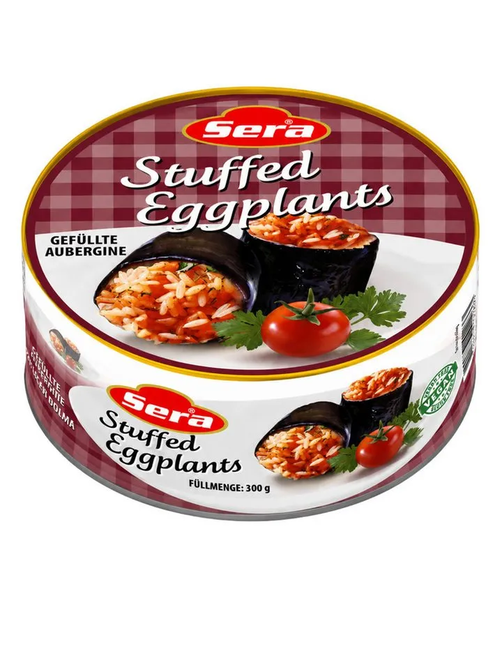 SERA FOOD Fertiggericht Gefüllte Auberginen – mediterran & servierfertig, (Vegane Konserven), Spezialität, servierfertig, vegan/vegetarisch, hochwertige Zutaten – Produktbild 1 von 4