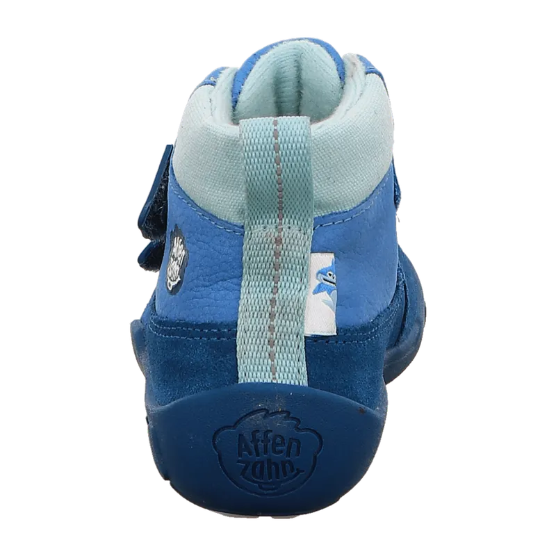 Affenzahn Affenzahn Low Boot Shark 0148830211 Blau - Stiefel mit Futter - Barfußschuhe KINDER, Blau, leder/textil für Kinder, blau, Größe 32 EU, Blau, – Produktbild 4 von 7