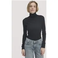 hessnatur hessnatur Wolle-Mix Longlseeve Fitted aus Bio-Merinowolle und TENCEL Lyocell, Schwarz, – Produktbild 1 von 1