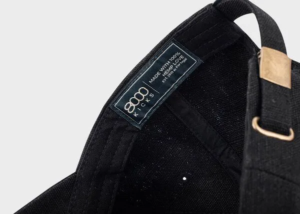 8000Kicks 8000Kicks Baseline Hanfkappe, Schwarz, – Produktbild 3 von 3