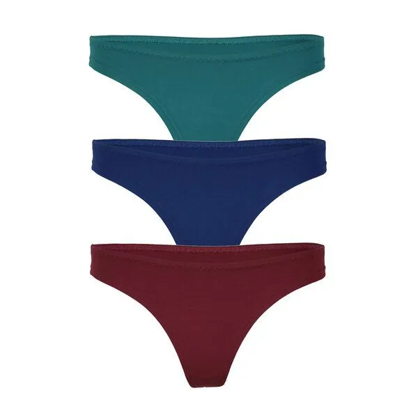 Frija Omina Frija Omina 3er Set Bio-String Pur uni, Dunkelheit (mehrfarbig), – Produktbild 1 von 3