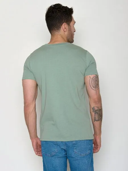 GreenBomb GREENBOMB Basic Guide - Sportliches T-Shirt aus Bio-Baumwolle / GOTS / Fair & Vegan, Grün (weicher salbei), – Produktbild 4 von 4