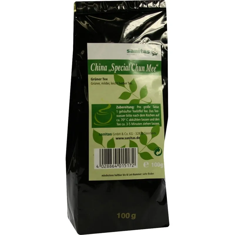 sanitas GRÜNER TEE China special Chun Mee 100 g Tee – Produktbild 1 von 1