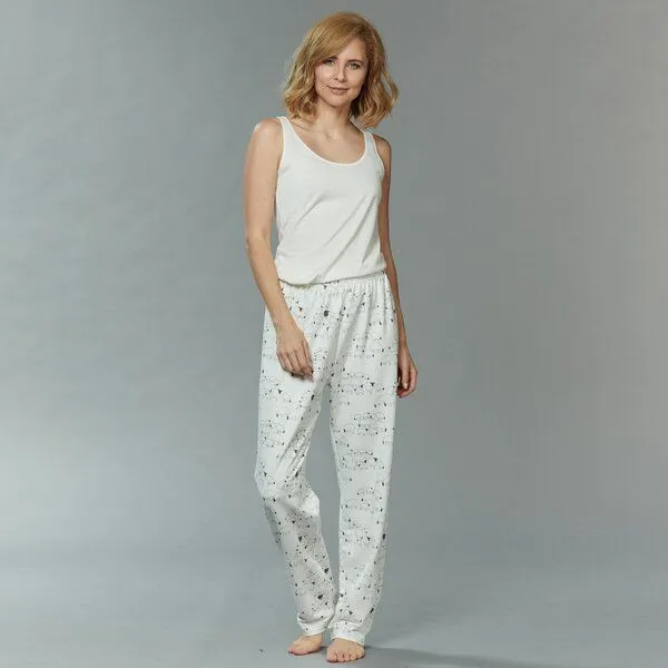 Kokon Zwo Kokon Zwo Pyjamahose 100% Baumwolle (kbA), Weiss, – Produktbild 1 von 3