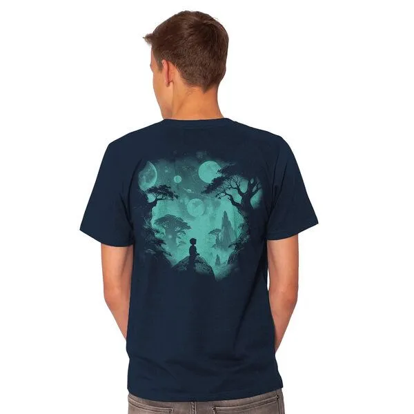HANDGEDRUCKT HANDGEDRUCKT RESTPOSTEN "Inner Child" Männer T-Shirt, Navy, – Produktbild 1 von 2