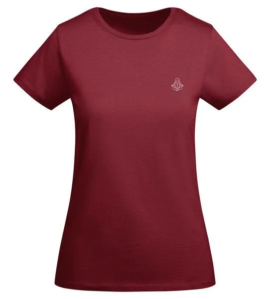 vis wear vis wear Schildkröte im Yoga Flow - Damen Organic Shirt, Rot, – Produktbild 3 von 3