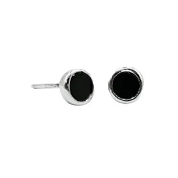 pakilia pakilia Obsidian runder Ohrstecker 'Redondo Obsidiana' – Produktbild 1 von 1