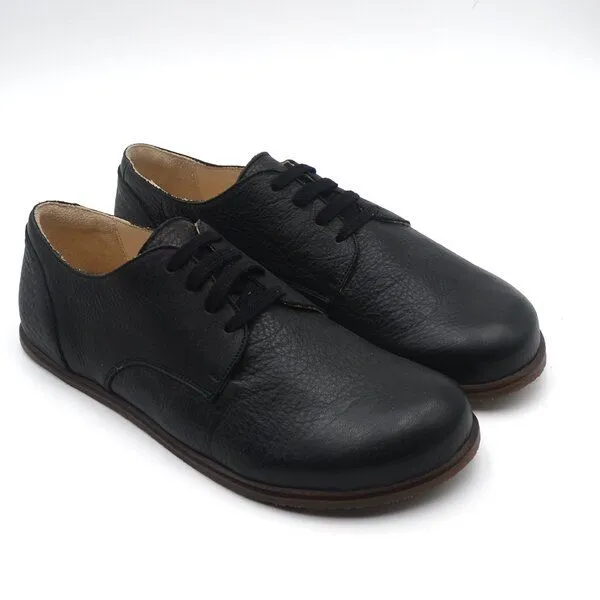 Pololo Pololo Barfuß-Halbschuh London pflanzlich gegerbtes Leder, Schwarz, – Produktbild 1 von 4
