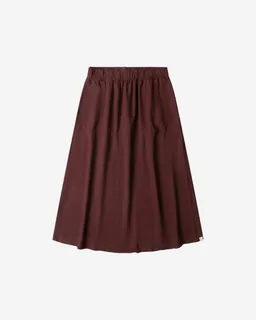 MATONA MATONA Damen vegan Midi-Rock Mit Rüschen Bordeauxrot – Produktbild 1 von 1
