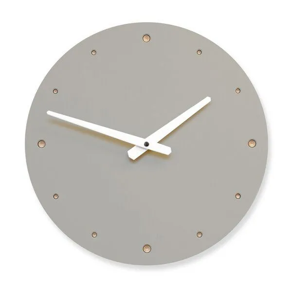 klotzaufklotz klotzaufklotz Wanduhr Linoleum, Hellgrau, – Produktbild 1 von 4