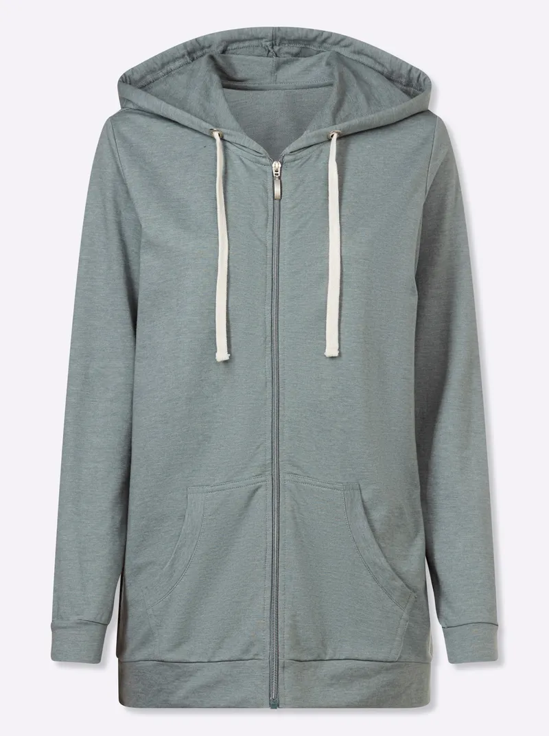 Witt Sweatjacke, Jade-meliert, – Produktbild 1 von 2