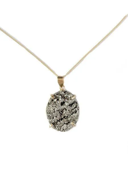 Crystal and Sage Pyrit Halskette von Crystal and Sage – Produktbild 2 von 2