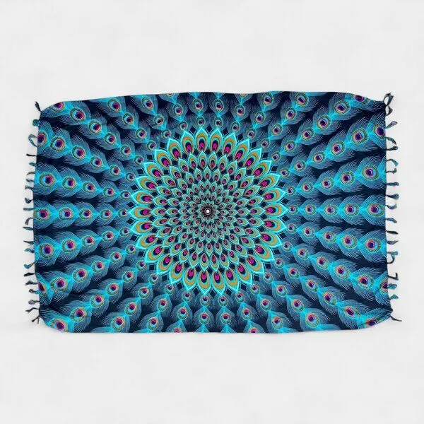 Der Lindwurm Der Lindwurm Sarong- Pfauenfeder, Türkis, – Produktbild 1 von 1