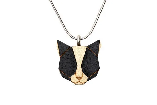 BeWooden BeWooden Halskette Black Cat | Kette mit Anhänger aus Holz – Produktbild 2 von 4