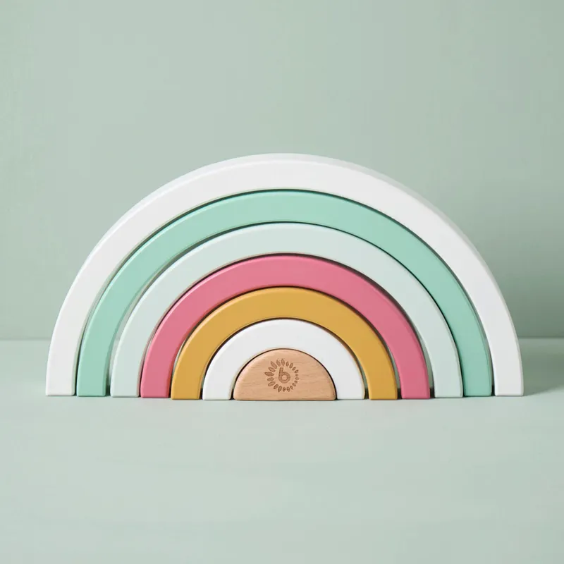 Bieco Bieco Regenbogen aus Holz - ab 12 Monate, Blau, – Produktbild 1 von 3