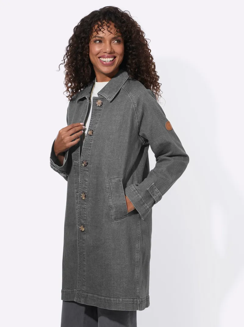 Witt Kurzmantel, Stone-grey-denim, – Produktbild 1 von 2