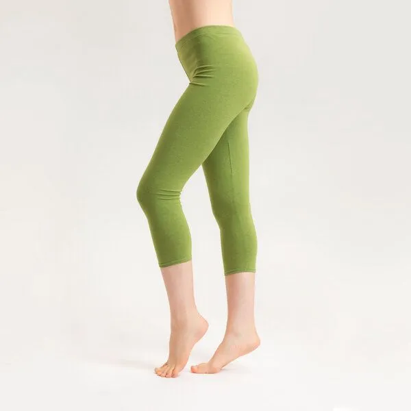 Frija Omina Frija Omina Bio Capri Leggings, 3/4 Leggings dunkel, Verde-meliert (grün), – Produktbild 1 von 3
