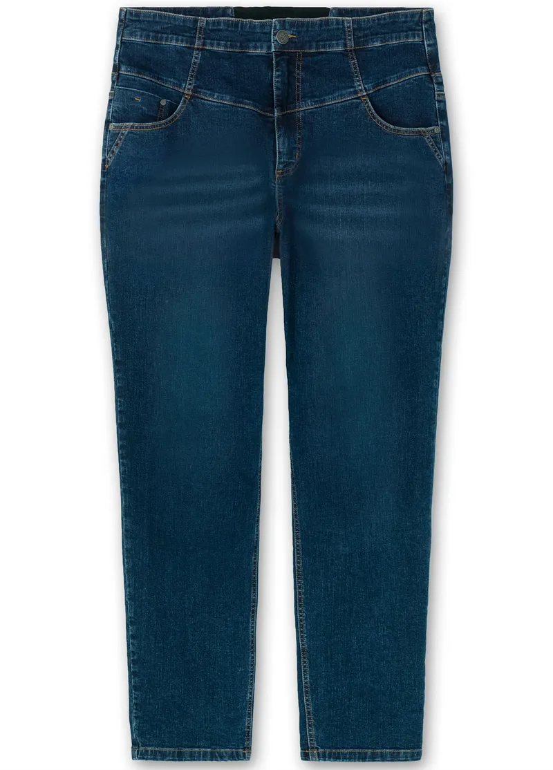 sheego High-waist-Jeans, Dark blue denim, – Produktbild 2 von 2