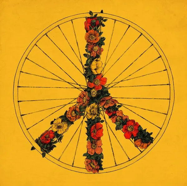 Photocircle Photocircle Poster / Leinwandbild - Peace and Bike – Produktbild 2 von 4