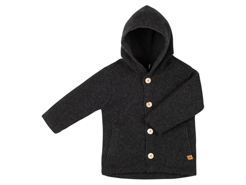 Pure pure by Bauer PURE PURE by Bauer Baby und Kinder Jacke mit Kapuze Wollwalk anthrazit Gr.86/92, Grau, – Produktbild 1 von 2